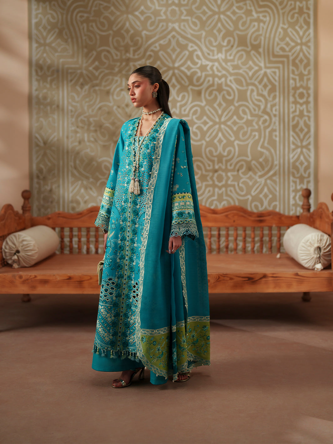 Bin Ilyas | Mashriq Luxury Lawn 26 | D-116-B - by Libasekhas UK - Registered Vendor of : Bin Ilyas - 100% Original Designer Dress