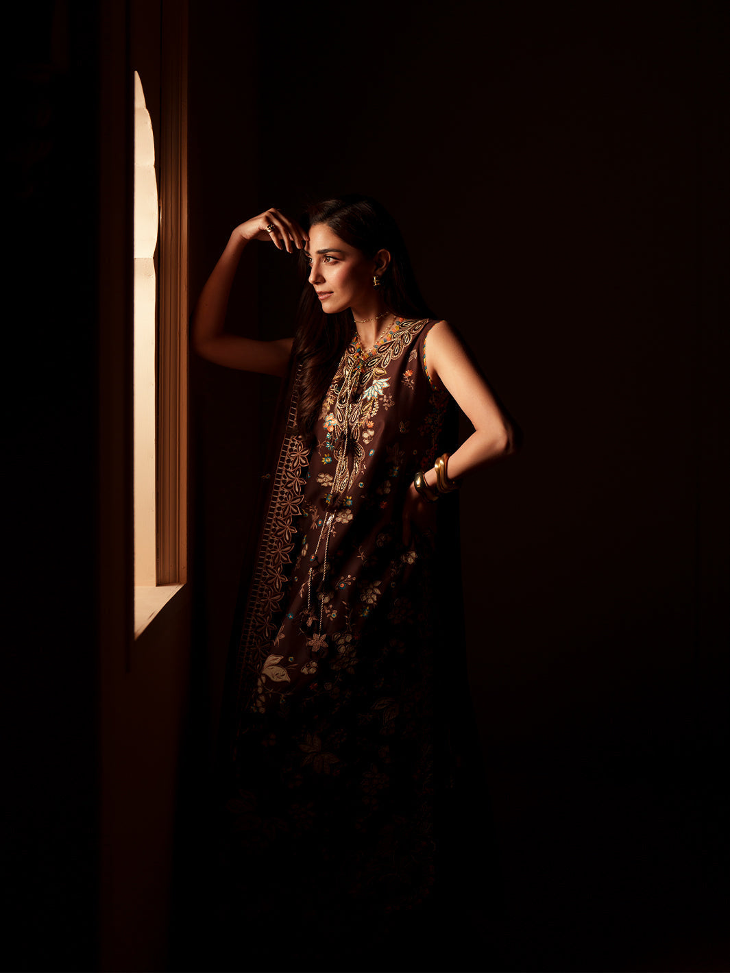 Bin Ilyas | Mashriq Luxury Lawn 26 | D-117-B - by Libasekhas UK - Registered Vendor of : Bin Ilyas - 100% Original Designer Dress