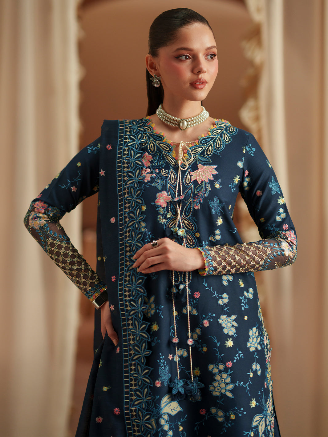 Bin Ilyas | Mashriq Luxury Lawn 26 | D-117-C - by Libasekhas UK - Registered Vendor of : Bin Ilyas - 100% Original Designer Dress