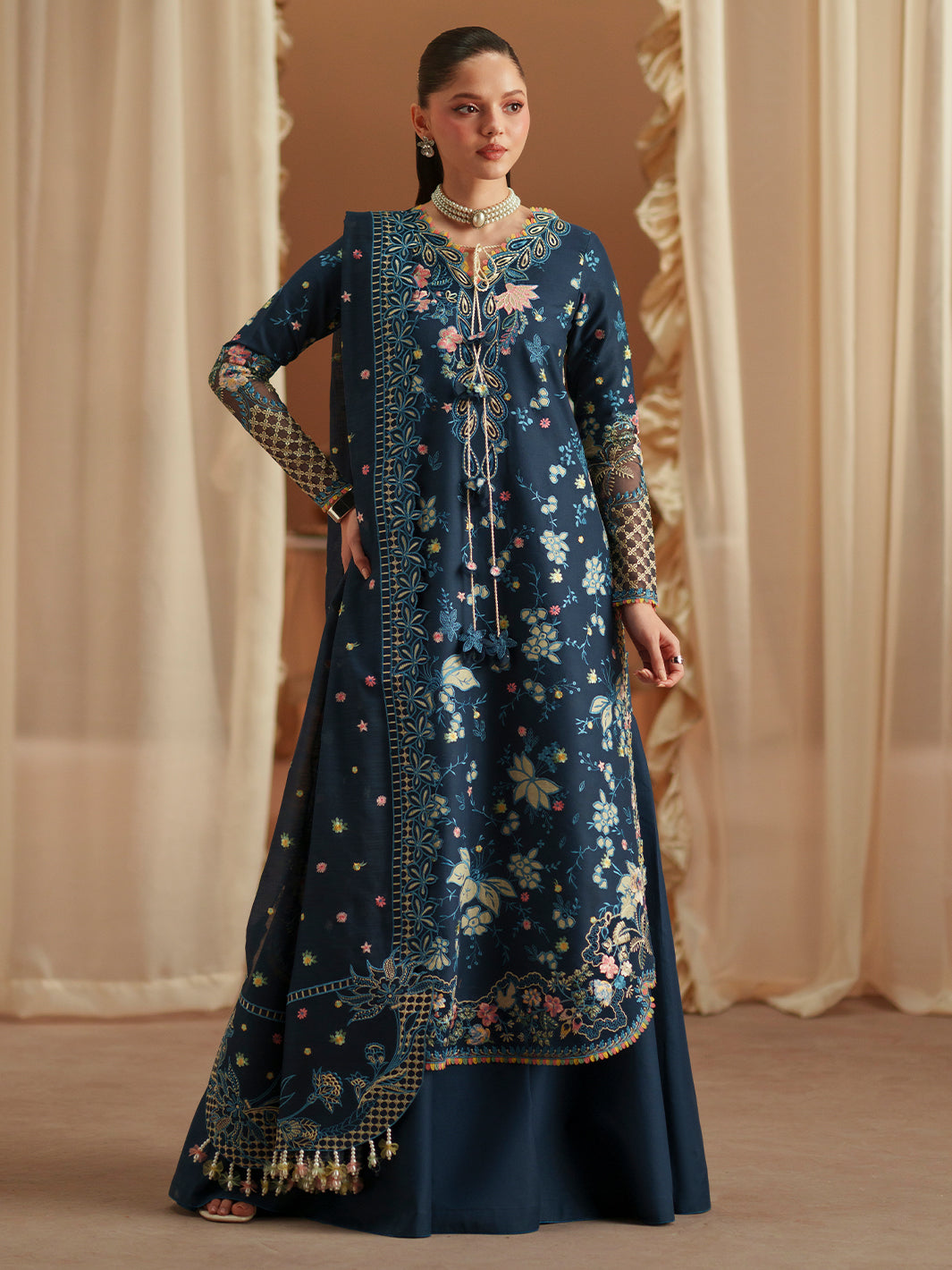 Bin Ilyas | Mashriq Luxury Lawn 26 | D-117-C - by Libasekhas UK - Registered Vendor of : Bin Ilyas - 100% Original Designer Dress