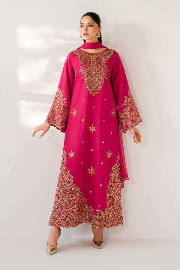Baroque | Luxury Pret 25 | EMBROIDERED RAW SILK PR-1165 - by Libasekhas UK - Registered Vendor of : Baroque - 100% Original Designer Dress