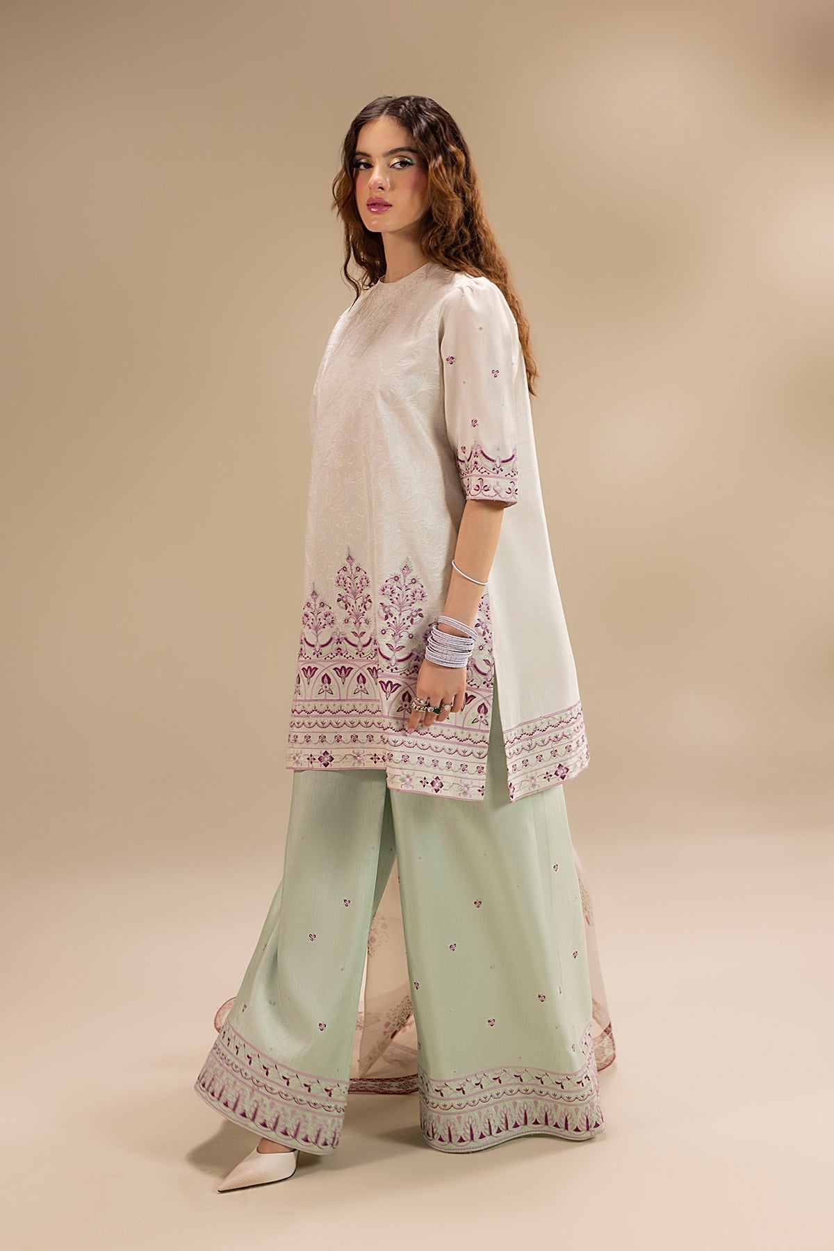 Erum Khan | Lillia Summer Edit | Pearl Blush - by - Libasekhas UK - Registered Vendor of : Erum Khan - 100% Original Designer Dresss