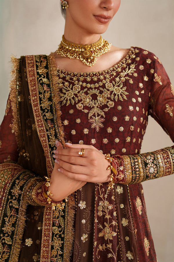 Baroque | Formals Collection | EMBROIDERED CHIFFON UF-4376 - by Libasekhas UK - Registered Vendor of : Baroque - 100% Original Designer Dress