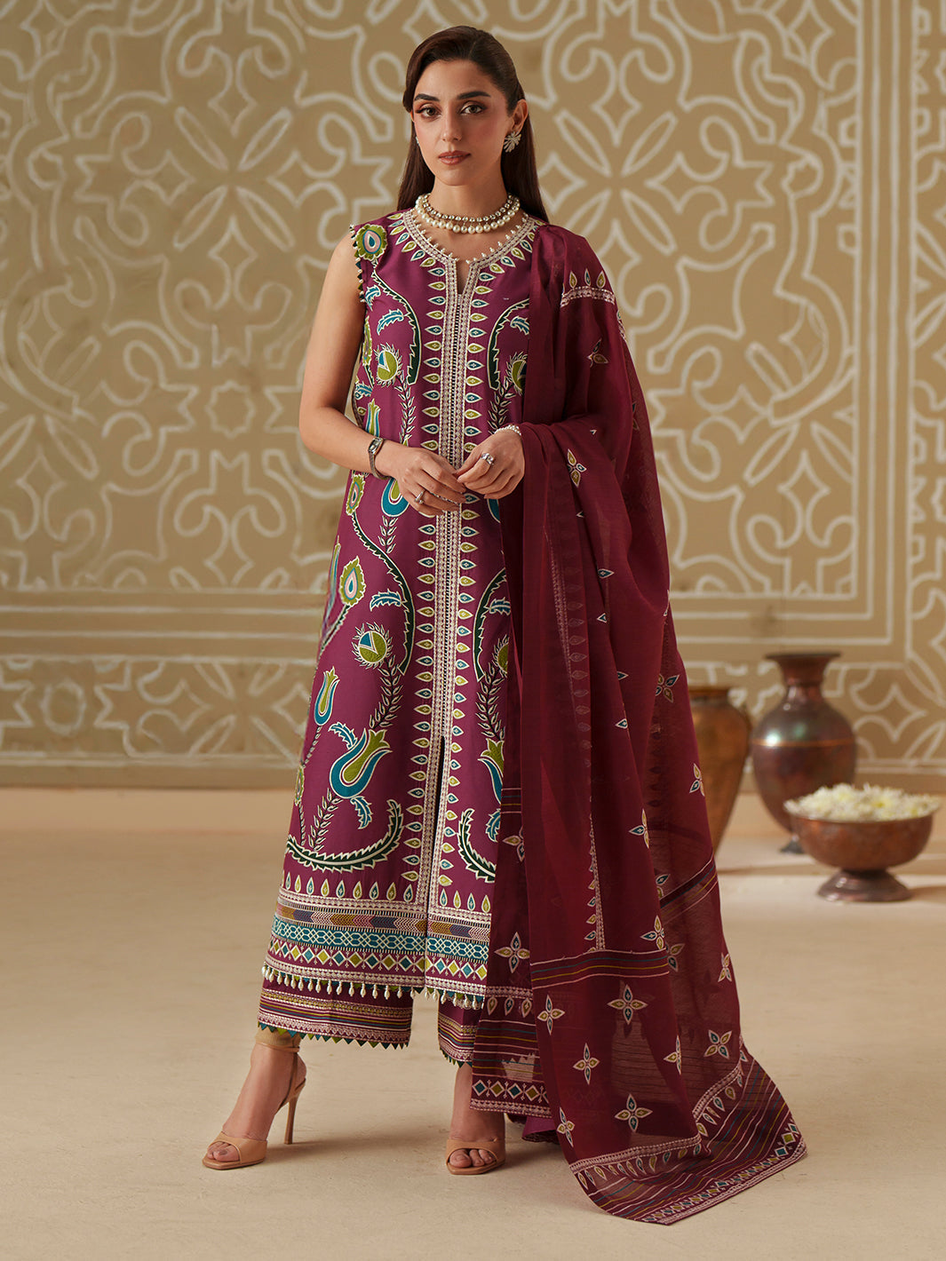 Bin Ilyas | Mashriq Luxury Lawn 26 | D-118-A - by Libasekhas UK - Registered Vendor of : Bin Ilyas - 100% Original Designer Dress
