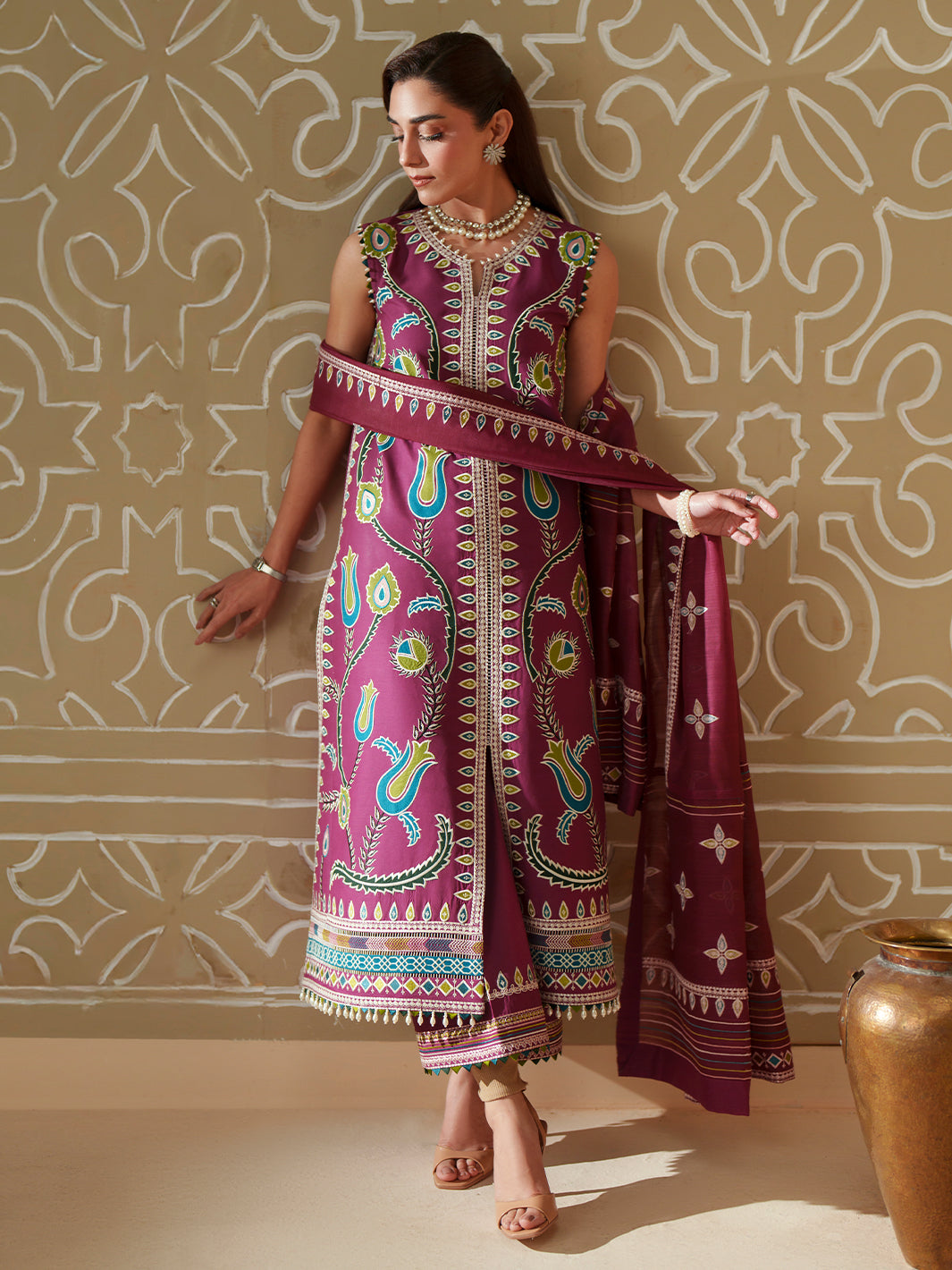 Bin Ilyas | Mashriq Luxury Lawn 26 | D-118-A - by Libasekhas UK - Registered Vendor of : Bin Ilyas - 100% Original Designer Dress