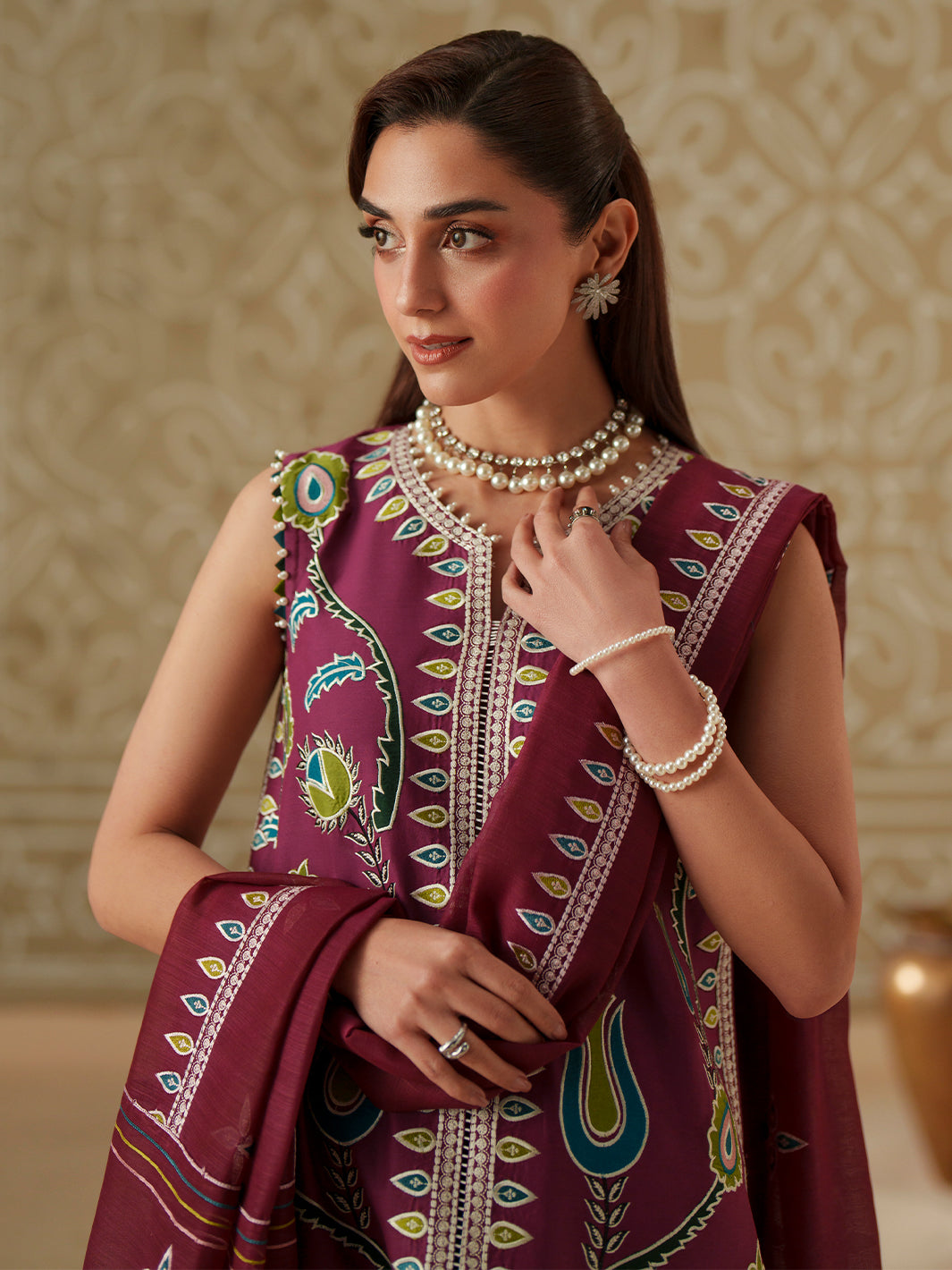 Bin Ilyas | Mashriq Luxury Lawn 26 | D-118-A - by Libasekhas UK - Registered Vendor of : Bin Ilyas - 100% Original Designer Dress