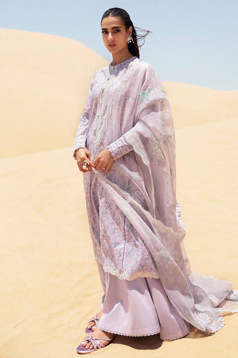 Cross Stitch | Eid Lawn 24 | LAVENDER - by - Libasekhas UK - Registered Vendor of : Cross Stitch - 100% Original Designer Dresss