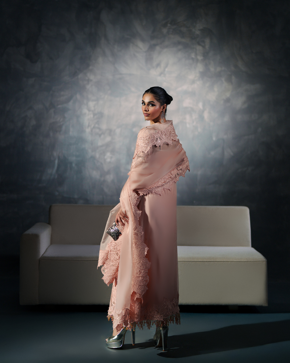 Vasal | Zyra Luxe Pret 26 | Peach Charm - by Libasekhas UK - Registered Vendor of : Vasal - 100% Original Designer Dress