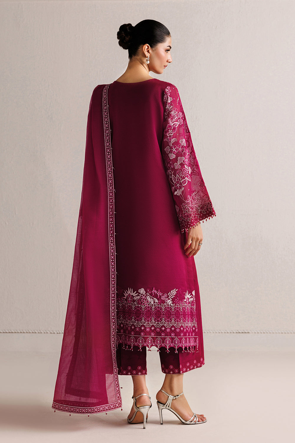 Baroque | Formals Collection | EMBROIDERED COTTON NET UF-4511 - by Libasekhas UK - Registered Vendor of : Baroque - 100% Original Designer Dress