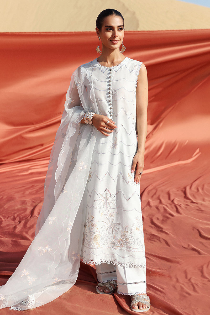 Cross Stitch | Eid Lawn 24 | FLORAL TALE - by - Libasekhas UK - Registered Vendor of : Cross Stitch - 100% Original Designer Dresss
