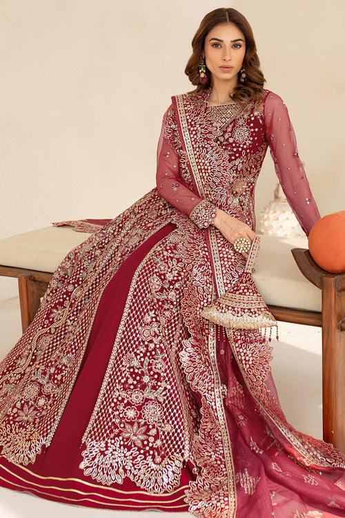 Farasha | Lu Zella Premium Formals 25 | Carmine Allure - by Libasekhas UK - Registered Vendor of : Farasha - 100% Original Designer Dress