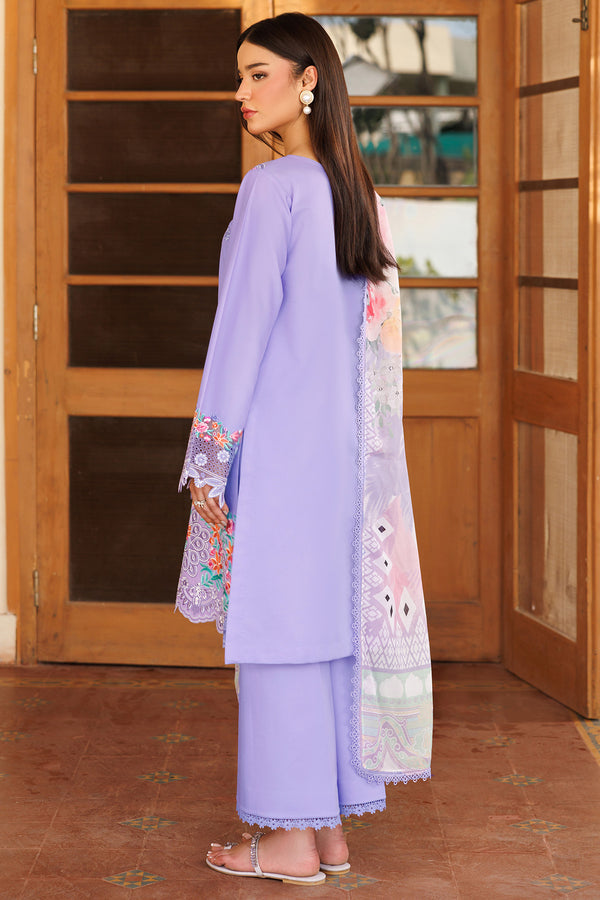 Farasha | Summer Weaves Embroidered Lawn | Lavender Dew - by - Libasekhas UK - Registered Vendor of : Farasha - 100% Original Designer Dresss