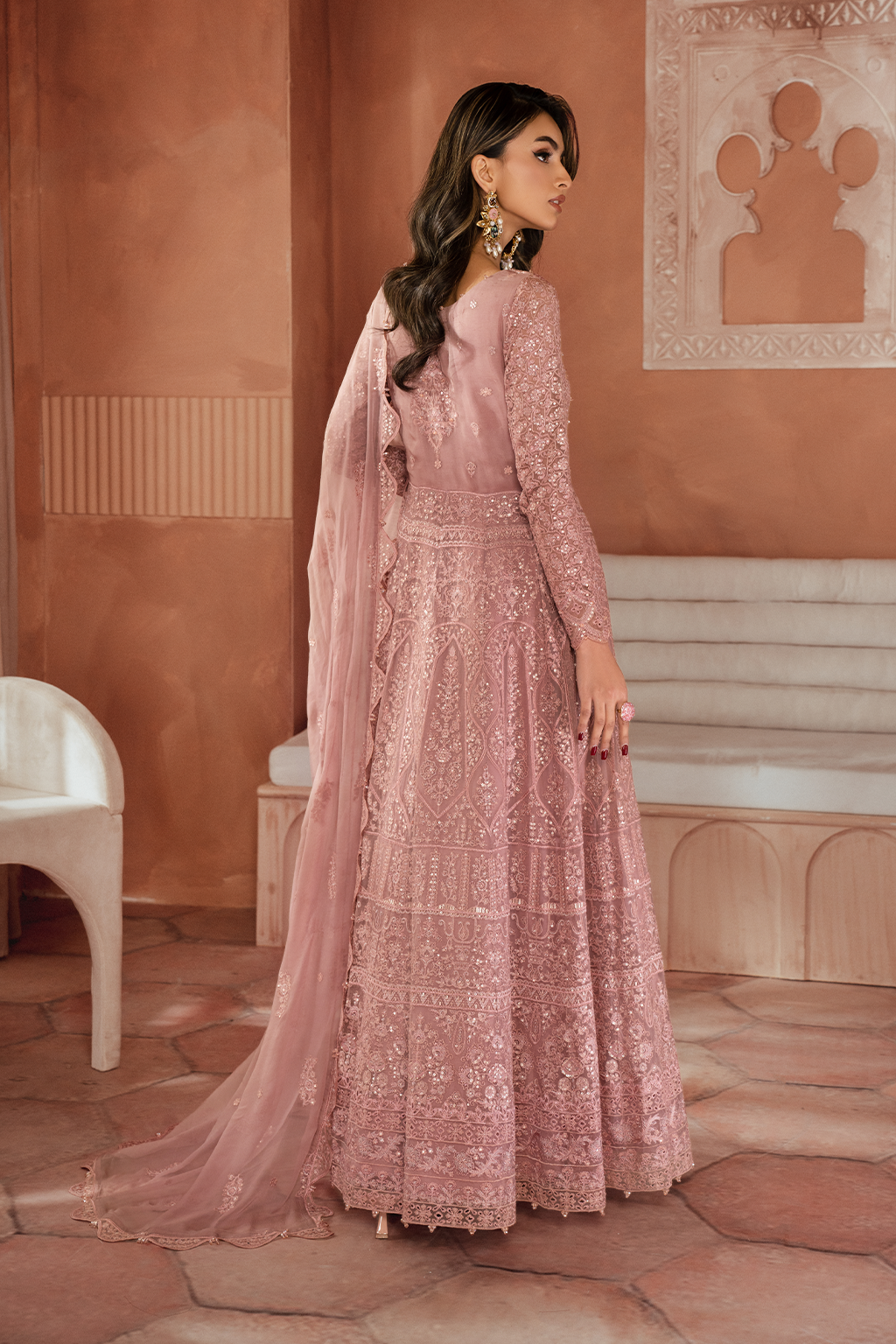 Iznik | Chiffon Kari | ICK-04 Embroidered Chiffon - by - Libasekhas UK - Registered Vendor of : Iznik - 100% Original Designer Dresss