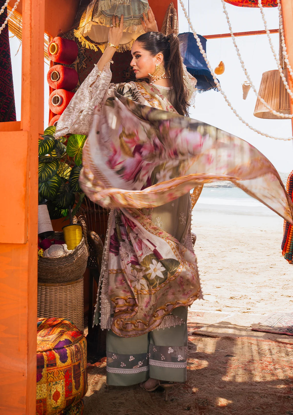 Elaf Premium | Hai Kuch Festive Lawn 24 | EHK-08 Pur Shokh - Luxury -  Libasekhas