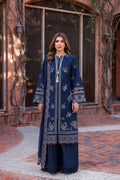 Farasha | Kaavish Lawn 24 | DEEP SAPPHIRE - by - Libasekhas UK - Registered Vendor of : Farasha - 100% Original Designer Dresss