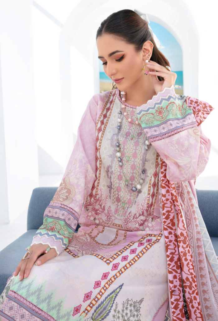 Humdum | Saira Bano Lawn 24 | D08 - by - Libasekhas UK - Registered Vendor of : HumDum - 100% Original Designer Dresss