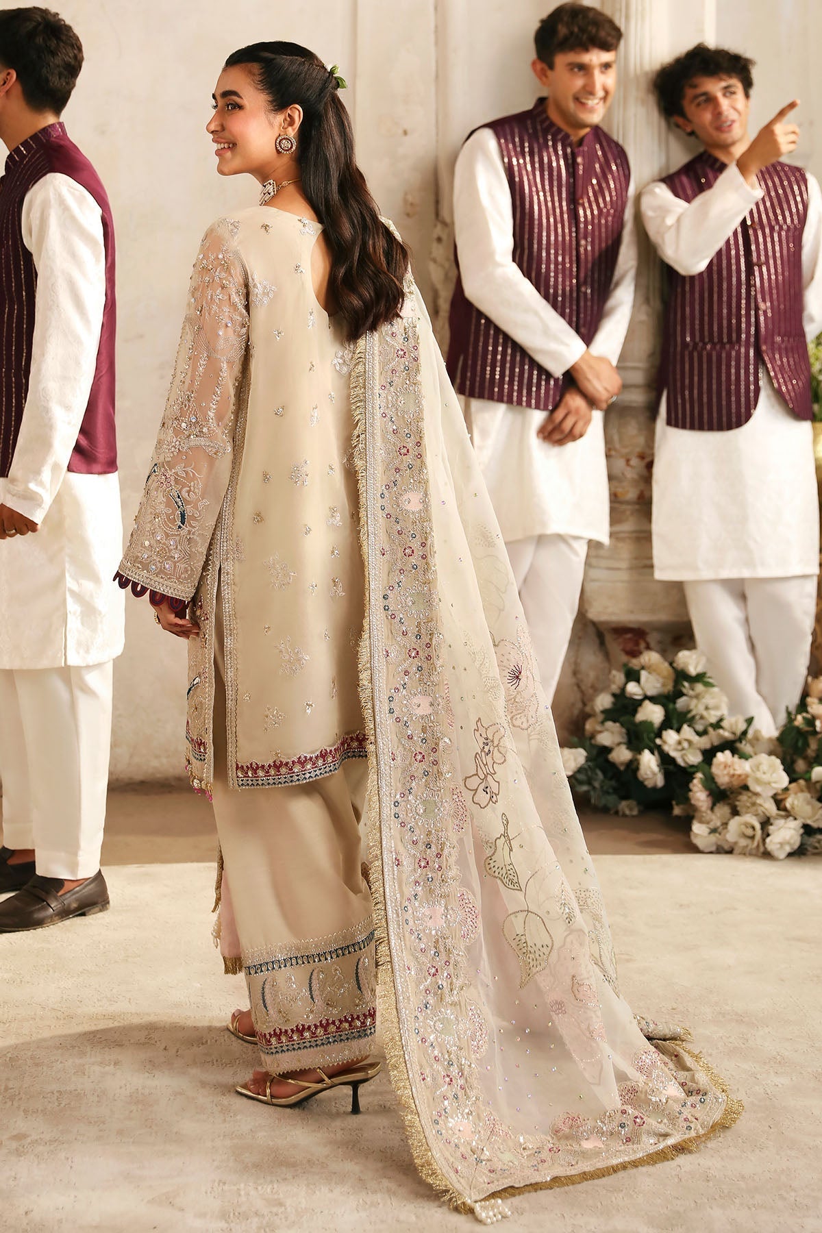 Nureh | Jhoomro Wedding Formals | NL-72 CHANDNI - by - Libasekhas UK - Registered Vendor of : Nureh - 100% Original Designer Dresss