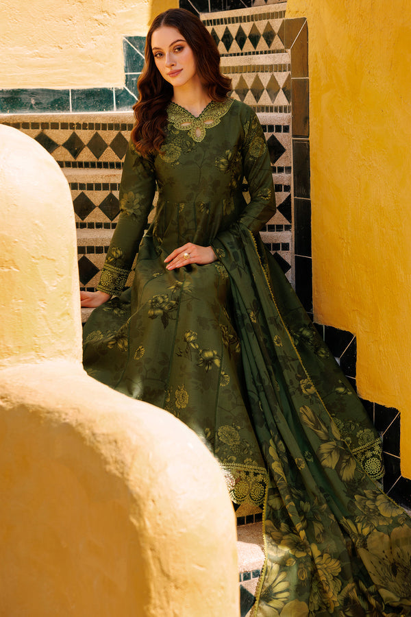 Farasha | Printed Essentials | Sage Charm - by - Libasekhas UK - Registered Vendor of : Farasha - 100% Original Designer Dresss