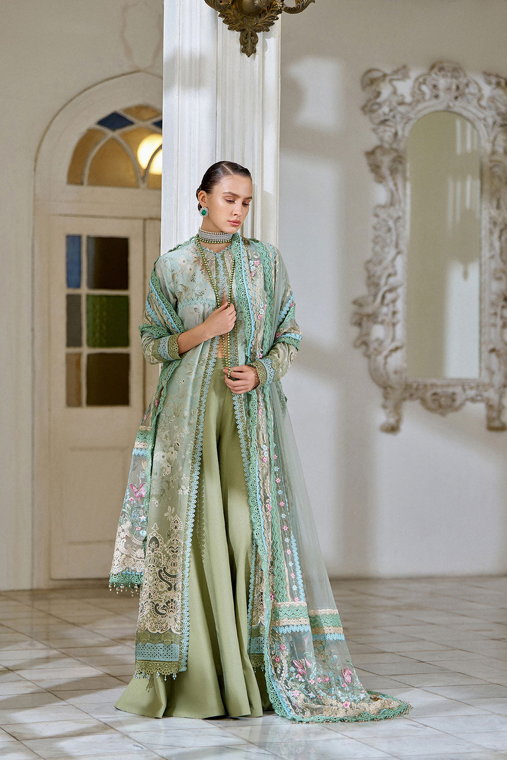 Sobia Nazir | Luxury Lawn Eid 26 | 12A - by Libasekhas UK - Registered Vendor of : Sobia Nazir - 100% Original Designer Dress