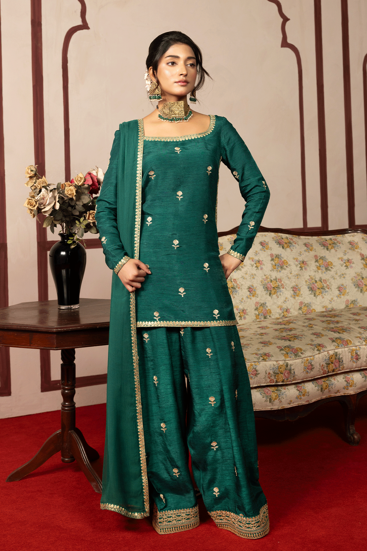 Erum Khan | Intezar e Eid | Firoza - by Libasekhas UK - Registered Vendor of : Erum Khan - 100% Original Designer Dress