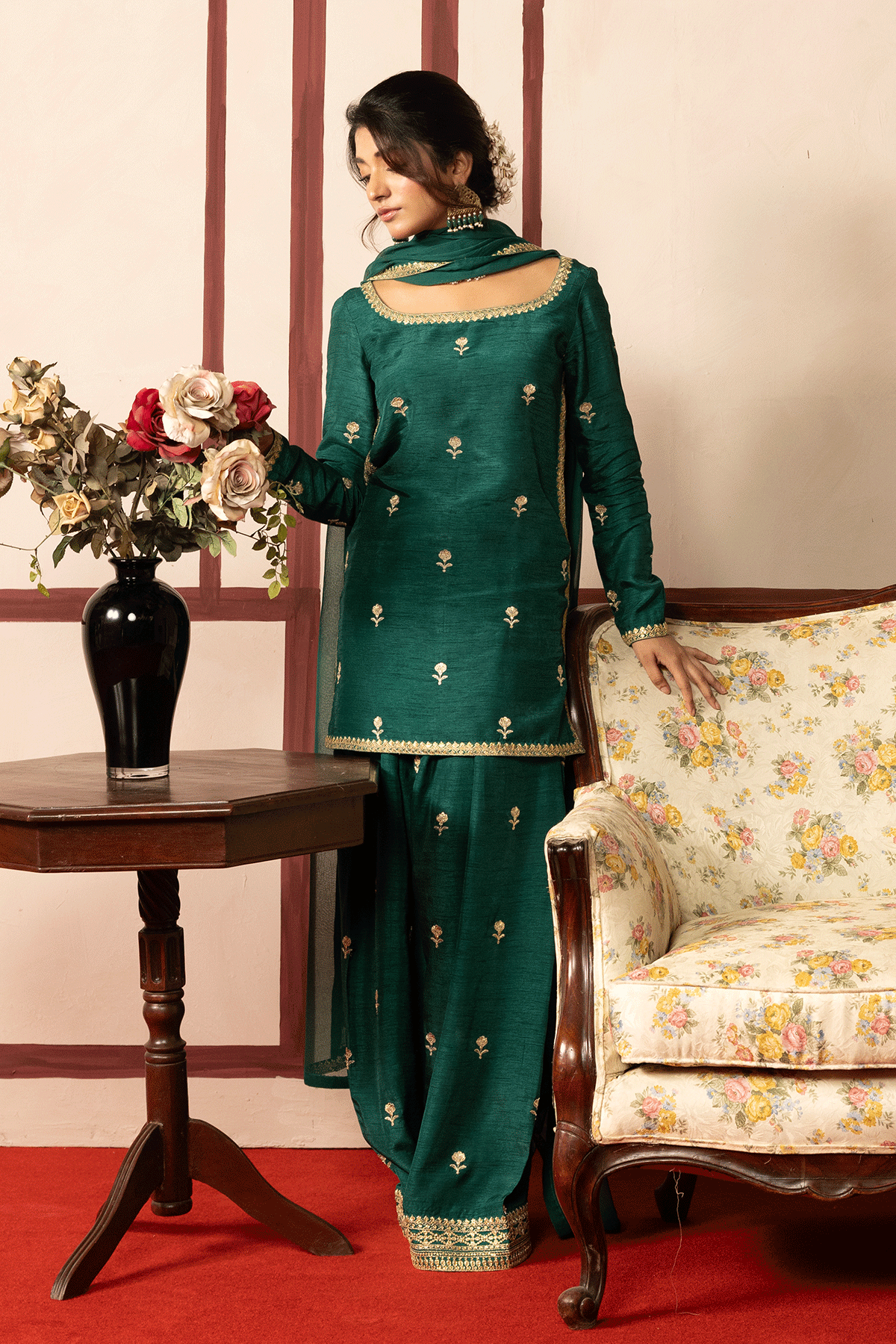Erum Khan | Intezar e Eid | Firoza - by Libasekhas UK - Registered Vendor of : Erum Khan - 100% Original Designer Dress
