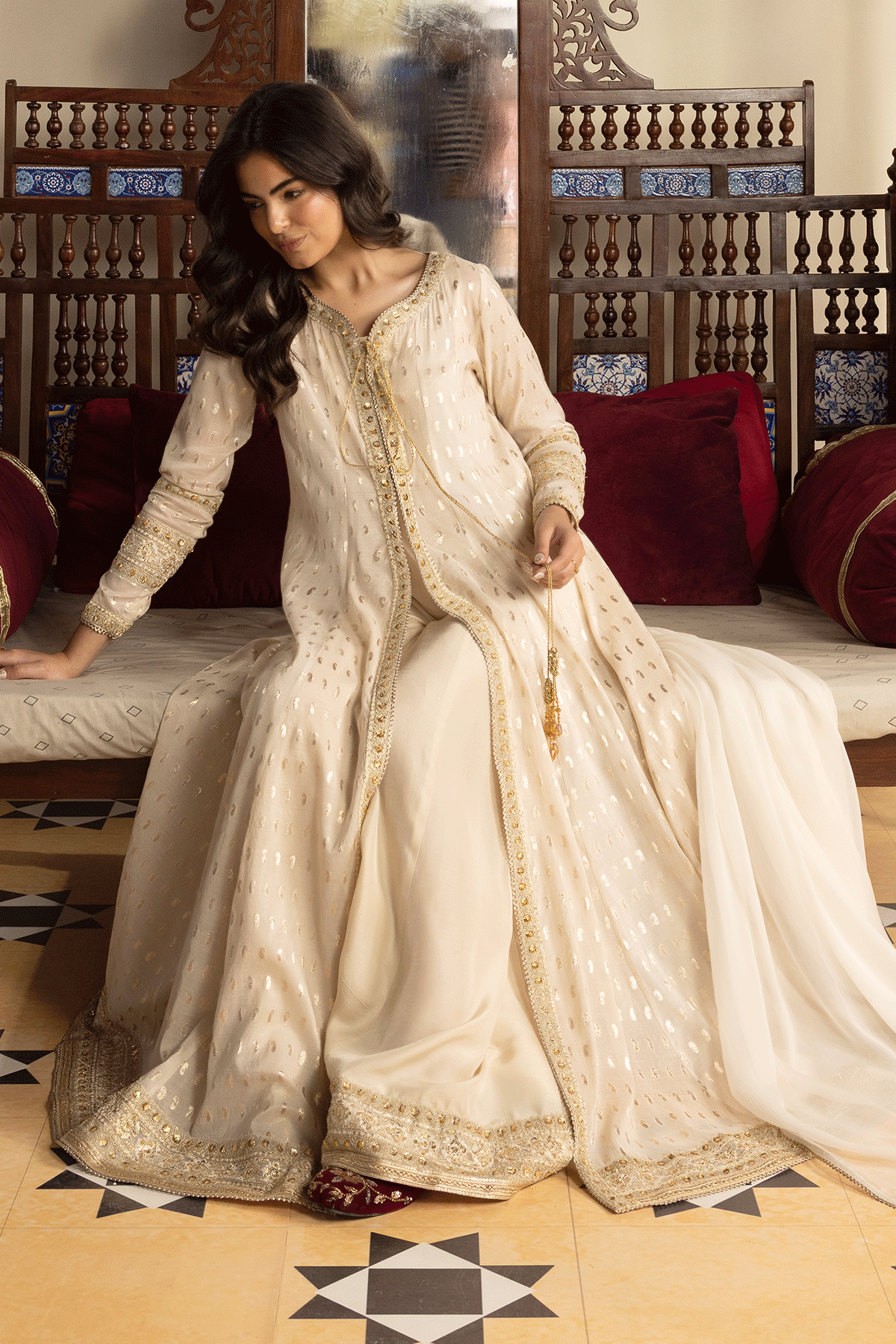 Erum Khan | Intezar e Eid | Aangan - by Libasekhas UK - Registered Vendor of : Erum Khan - 100% Original Designer Dress