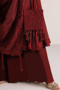 Farasha | Chiffon Essentials 26 | Merlot Satin - by Libasekhas UK - Registered Vendor of : Farasha - 100% Original Designer Dress