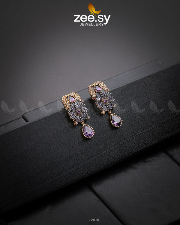 Sunflower Earrings - by - Libasekhas UK - Registered Vendor of : Zeesy - 100% Original Designer Dresss