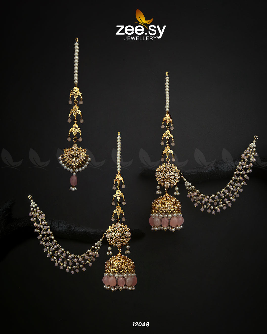 Glamourous Jhumka Earrings - by - Libasekhas UK - Registered Vendor of : Zeesy - 100% Original Designer Dresss