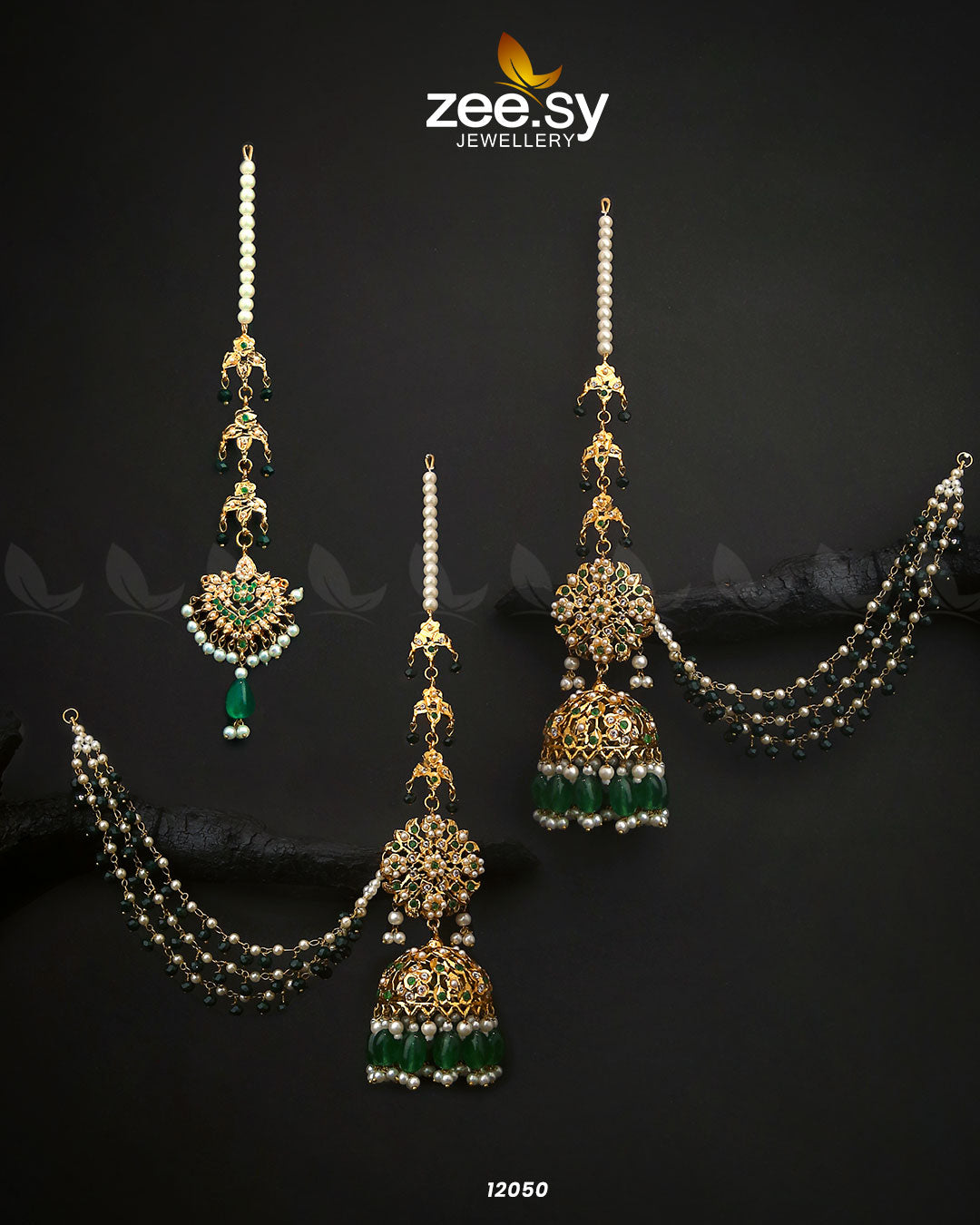 Glamourous Jhumka Earrings - by - Libasekhas UK - Registered Vendor of : Zeesy - 100% Original Designer Dresss