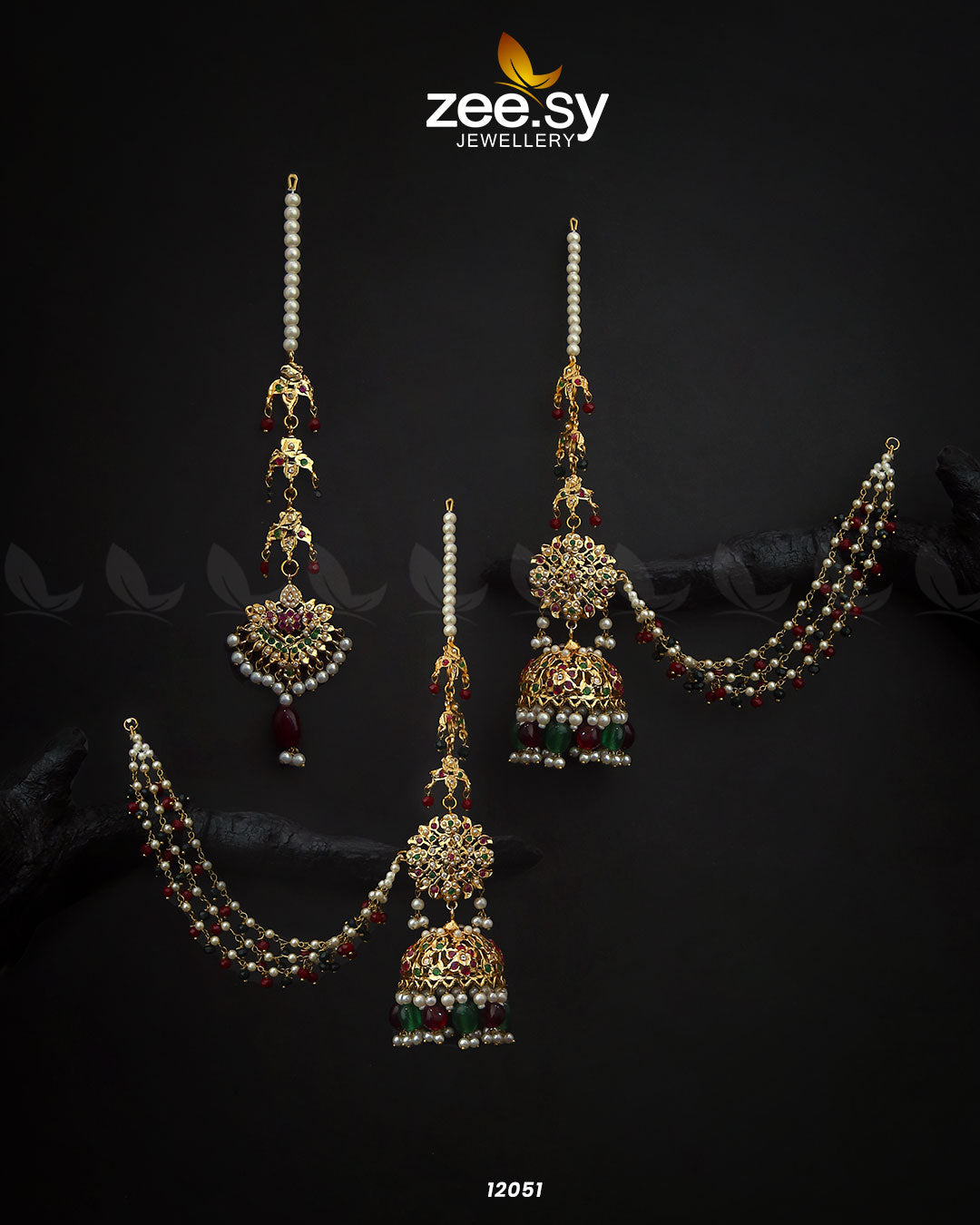 Glamourous Jhumka Earrings - by - Libasekhas UK - Registered Vendor of : Zeesy - 100% Original Designer Dresss