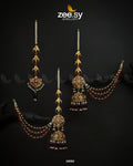 Glamourous Jhumka Earrings - by - Libasekhas UK - Registered Vendor of : Zeesy - 100% Original Designer Dresss