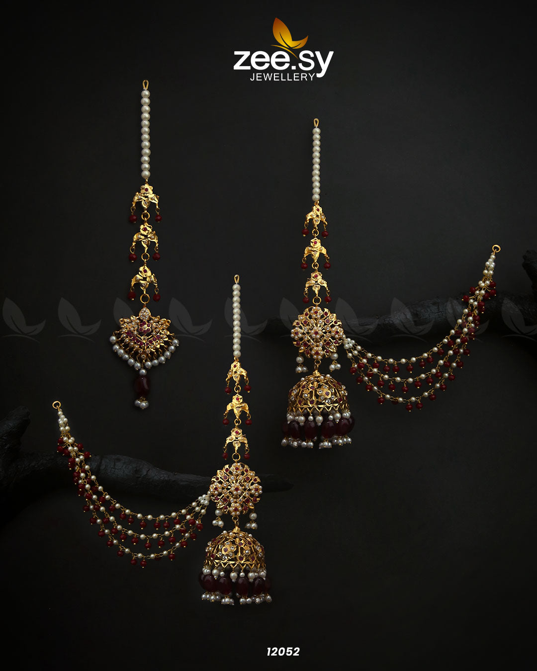 Glamourous Jhumka Earrings - by - Libasekhas UK - Registered Vendor of : Zeesy - 100% Original Designer Dresss