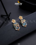 Crystal Glow Earrings - by - Libasekhas UK - Registered Vendor of : Zeesy - 100% Original Designer Dresss