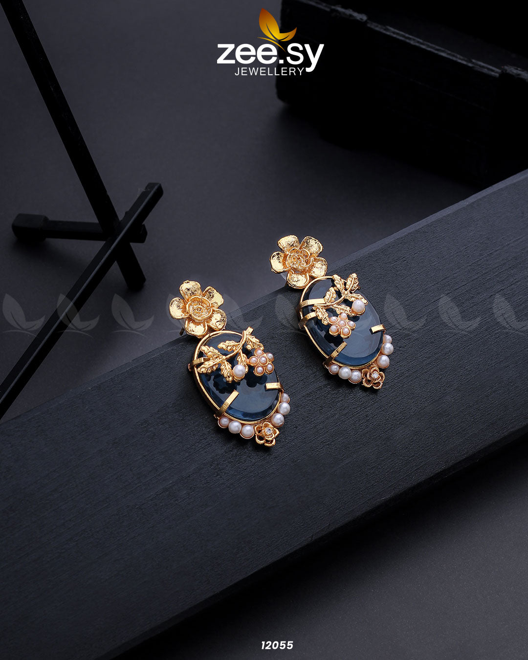 Crystal Glow Earrings - by - Libasekhas UK - Registered Vendor of : Zeesy - 100% Original Designer Dresss