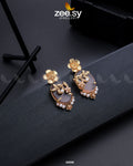 Crystal Glow Earrings - by - Libasekhas UK - Registered Vendor of : Zeesy - 100% Original Designer Dresss