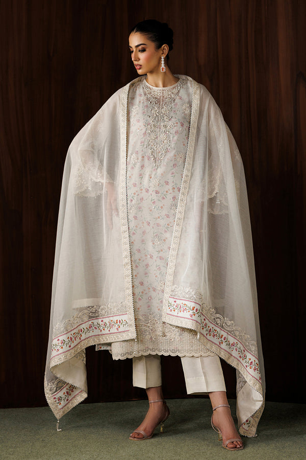 Baroque | Formals Collection | EMBROIDERED COTTON NET UF-4440 - by Libasekhas UK - Registered Vendor of : Baroque - 100% Original Designer Dress