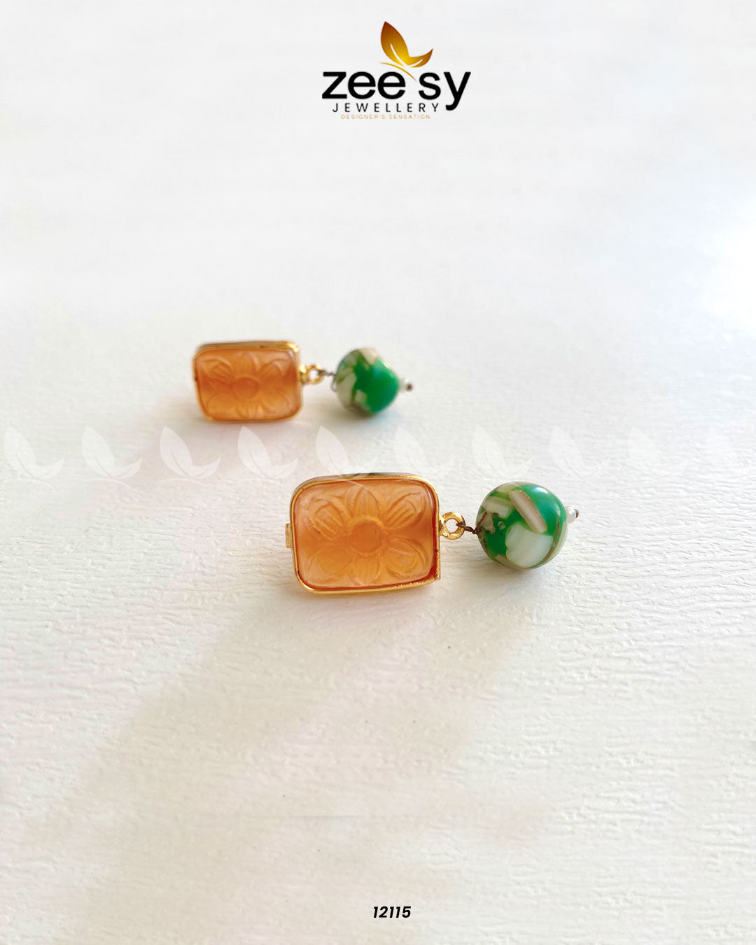 Petite Gems Earrings - by - Libasekhas UK - Registered Vendor of : Zeesy - 100% Original Designer Dresss