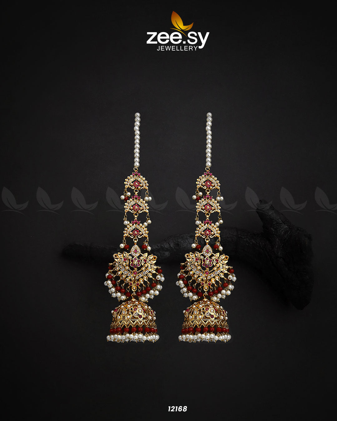 Adorable Jhumki Earrings - by - Libasekhas UK - Registered Vendor of : Zeesy - 100% Original Designer Dresss