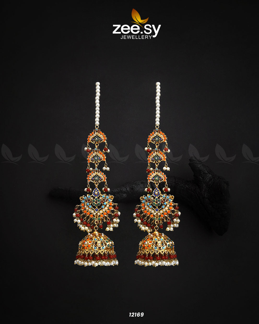 Adorable Jhumki Earrings - by - Libasekhas UK - Registered Vendor of : Zeesy - 100% Original Designer Dresss