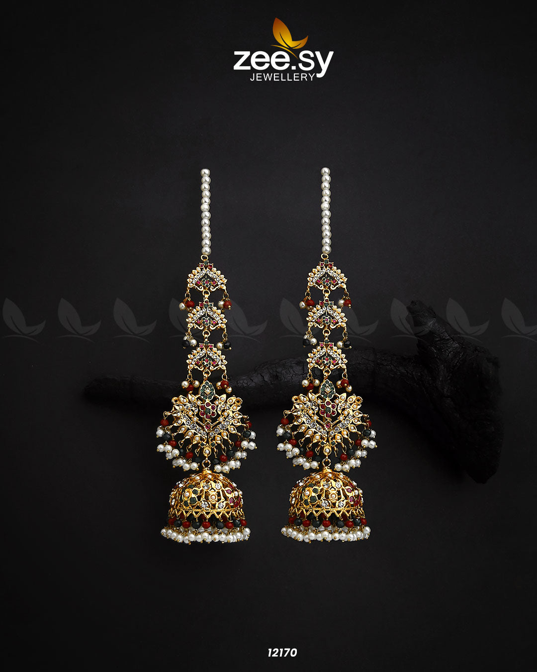 Adorable Jhumki Earrings - by - Libasekhas UK - Registered Vendor of : Zeesy - 100% Original Designer Dresss