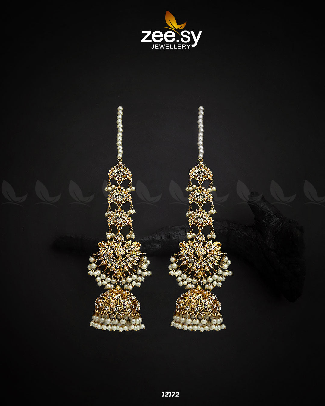 Adorable Jhumki Earrings - by - Libasekhas UK - Registered Vendor of : Zeesy - 100% Original Designer Dresss
