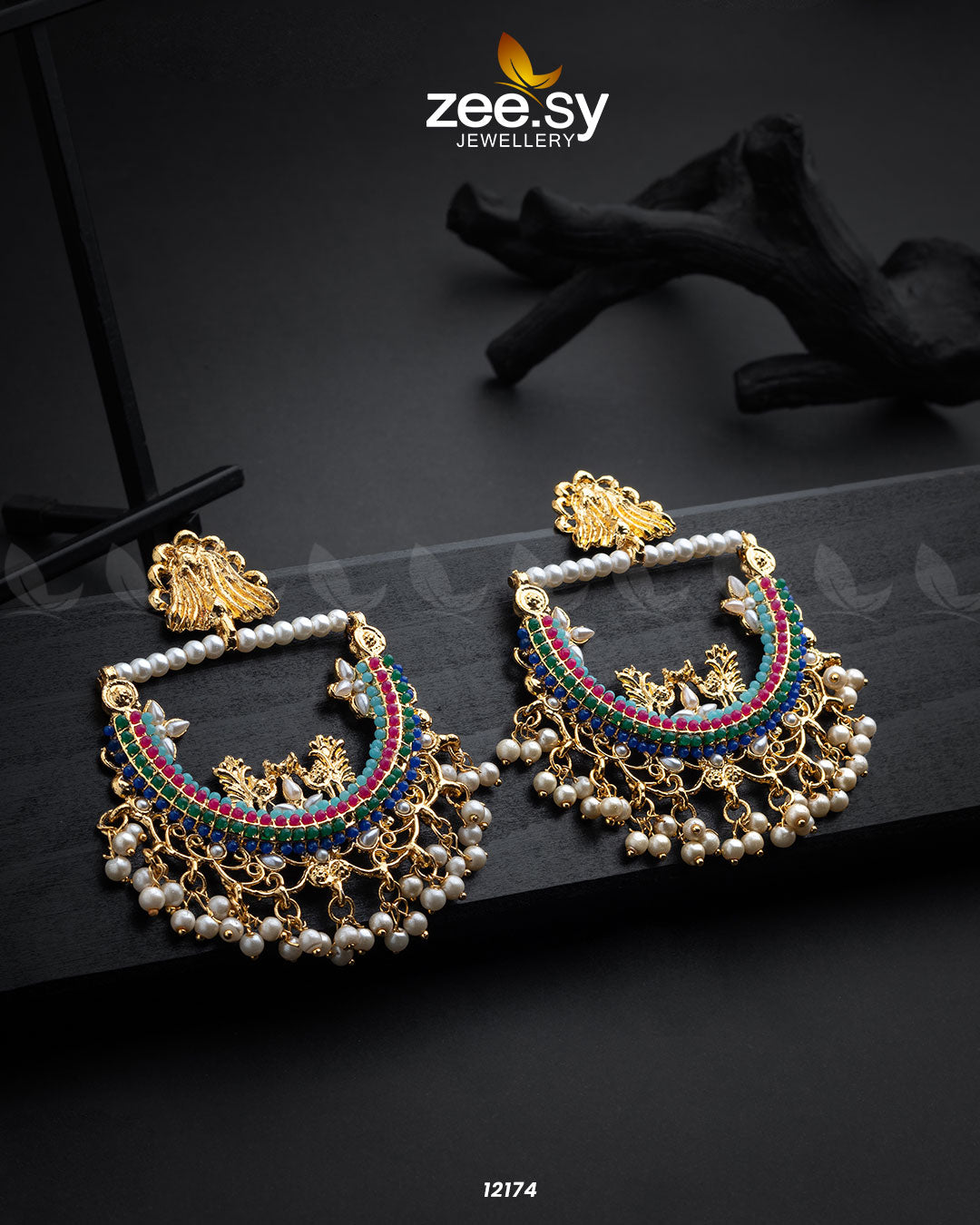 Reverie Earrings - by - Libasekhas UK - Registered Vendor of : Zeesy - 100% Original Designer Dresss