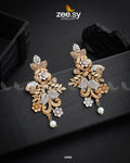 Floral Earrings - by - Libasekhas UK - Registered Vendor of : Zeesy - 100% Original Designer Dresss