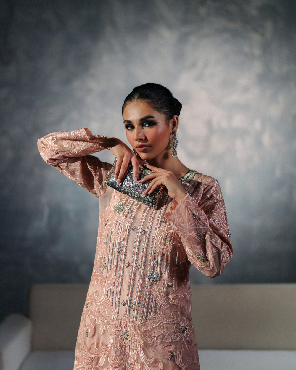 Vasal | Zyra Luxe Pret 26 | Peach Charm - by Libasekhas UK - Registered Vendor of : Vasal - 100% Original Designer Dress