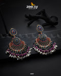 Lahza Naurattan Earrings - by - Libasekhas UK - Registered Vendor of : Zeesy - 100% Original Designer Dresss