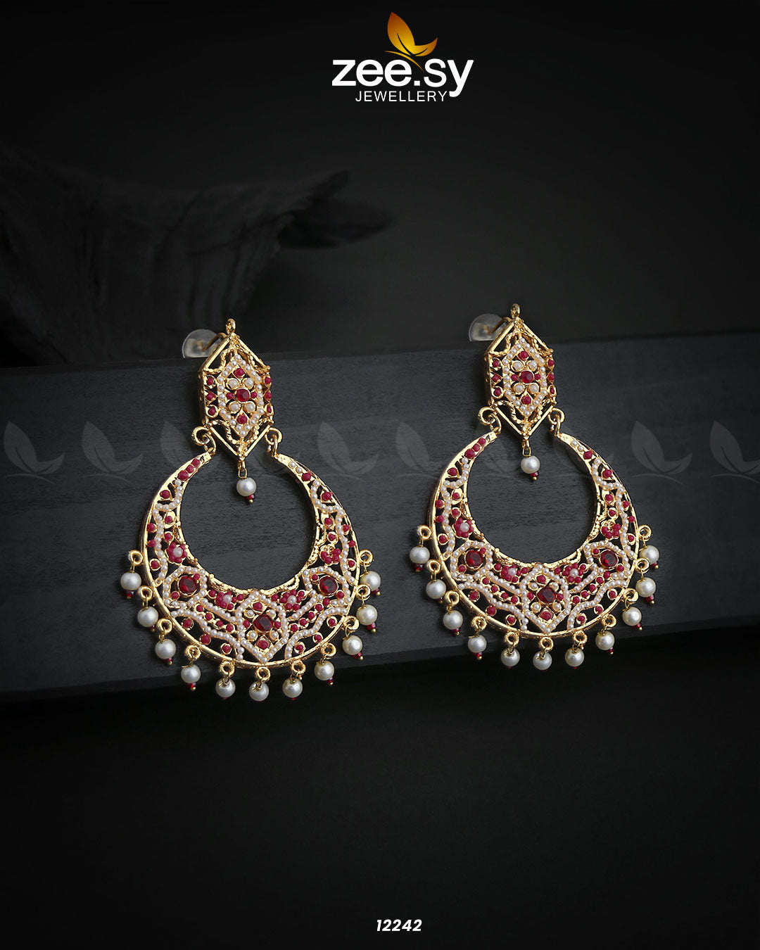 Armeena's Earrings - by - Libasekhas UK - Registered Vendor of : Zeesy - 100% Original Designer Dresss
