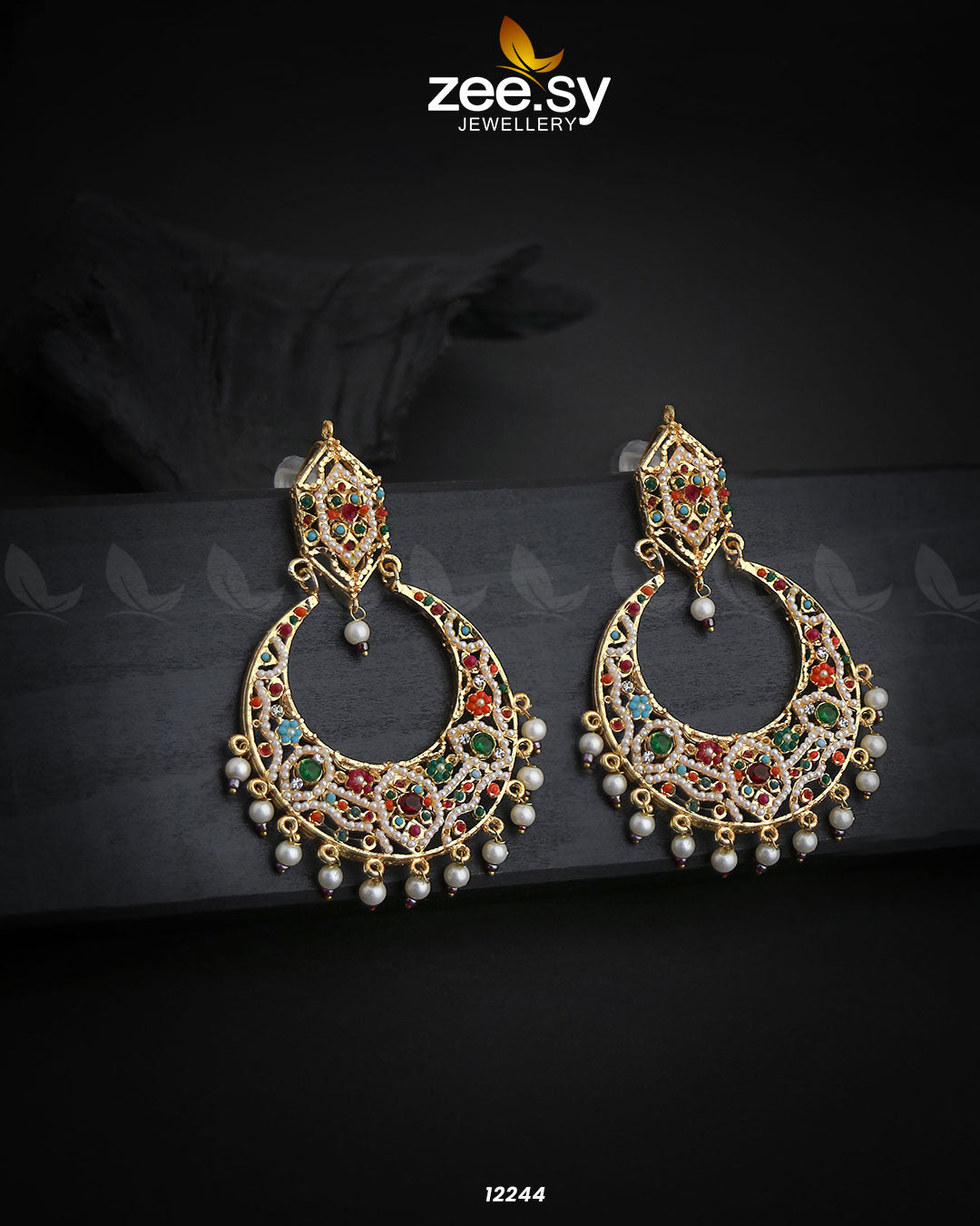Armeena's Earrings - by - Libasekhas UK - Registered Vendor of : Zeesy - 100% Original Designer Dresss