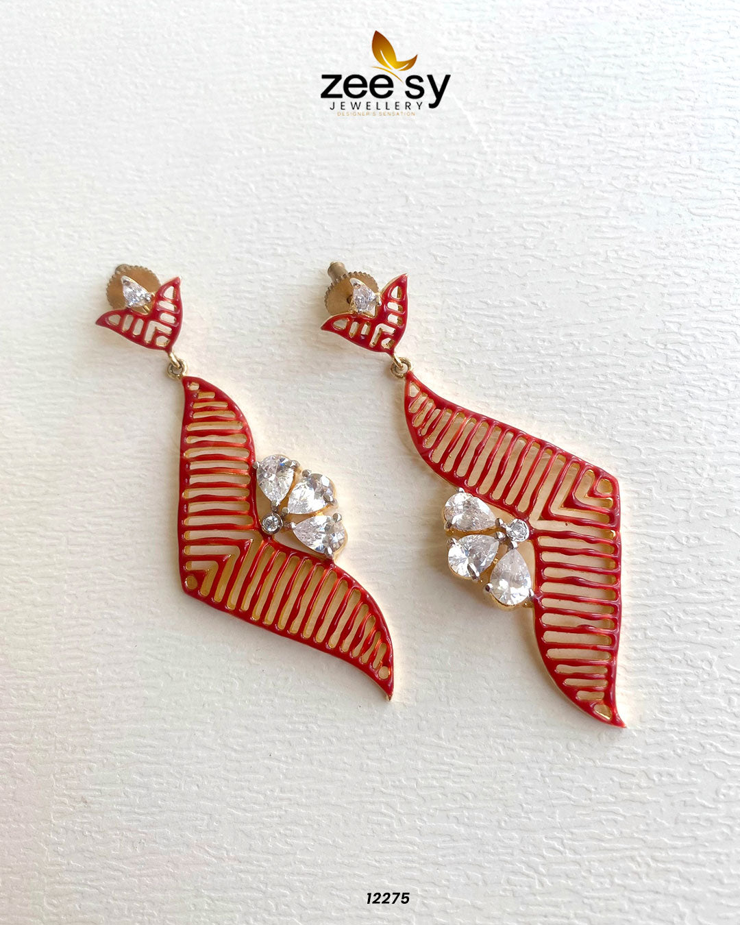 Earrings-0595 - by - Libasekhas UK - Registered Vendor of : Zeesy - 100% Original Designer Dresss