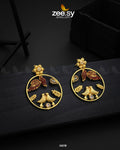 Nouveau Earrings - by - Libasekhas UK - Registered Vendor of : Zeesy - 100% Original Designer Dresss